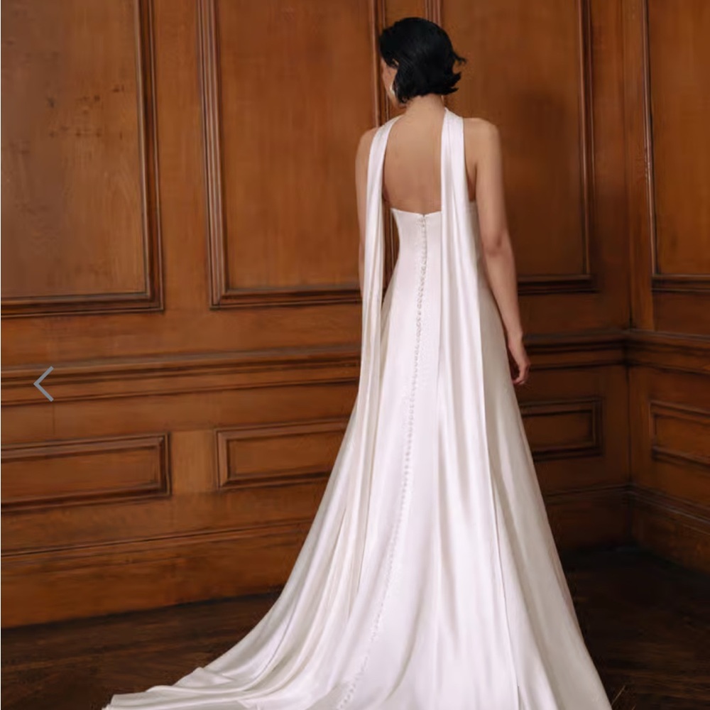 Jenny Yoo Addilyn dress with neck scarf - Picture 3 of 7